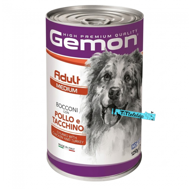 GEMON DOG Adult Medium Csirkével és pulykával 1250g