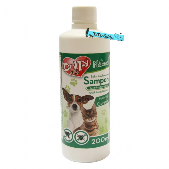  Dolly Natural bolha és kullancsriasztó sampon kutyák és macskák részére 200ml