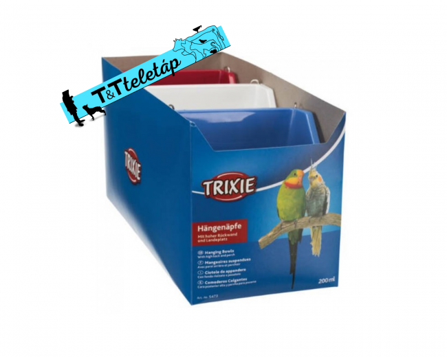 Trixie Hanging Bowl - itató/etető tál (műanyag) díszmadarak részére (200ml/11x9cm)