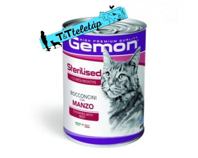 Gemon sterilizált macska konzerv marhával 415 g