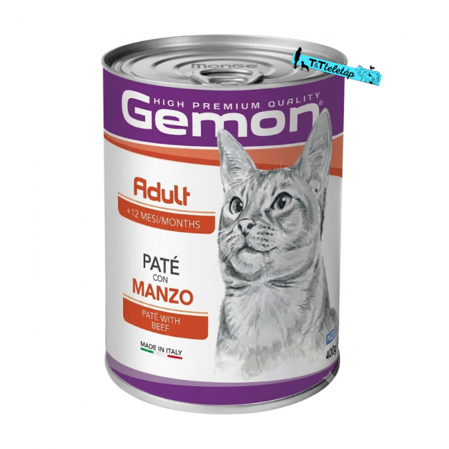 Gemon Pástétom 400G Felnőtt Macskáknak Marhás