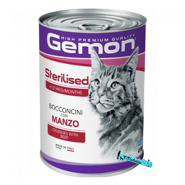 Gemon sterilizált macska konzerv marhával 415 g