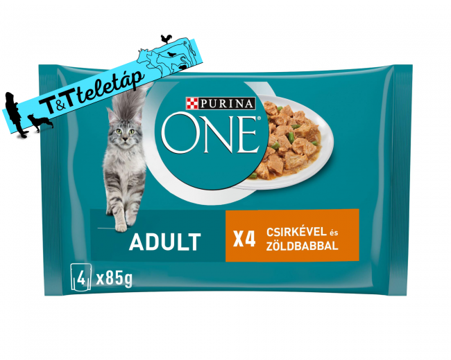 Purina one 4*85 gr csirke zöldbabbal