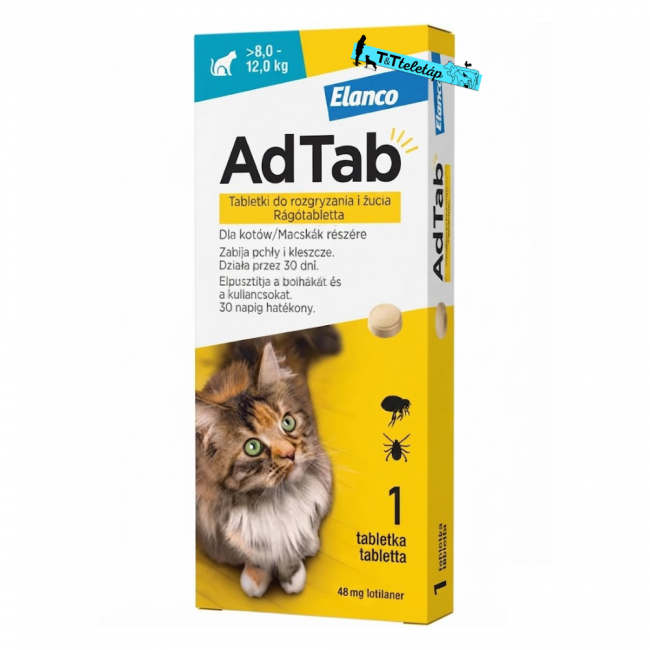 AdTab 48mg rágótabletta macskák részére (>2-8 kg)