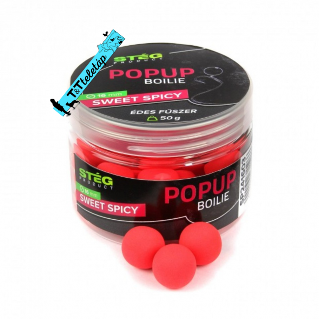 Stég Pop Up Boilies 16mm 50g Sweet Spicy