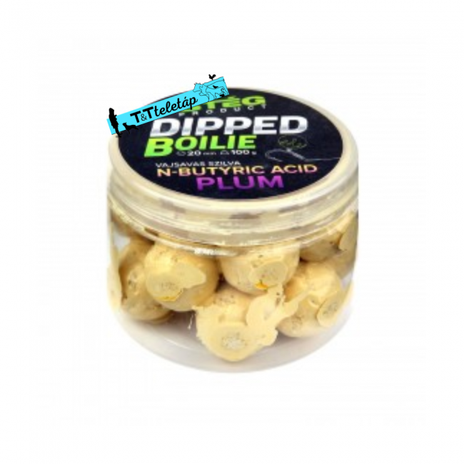 Stég Dipped boilie 100g 20mm N-Butyric Acid-Plum
